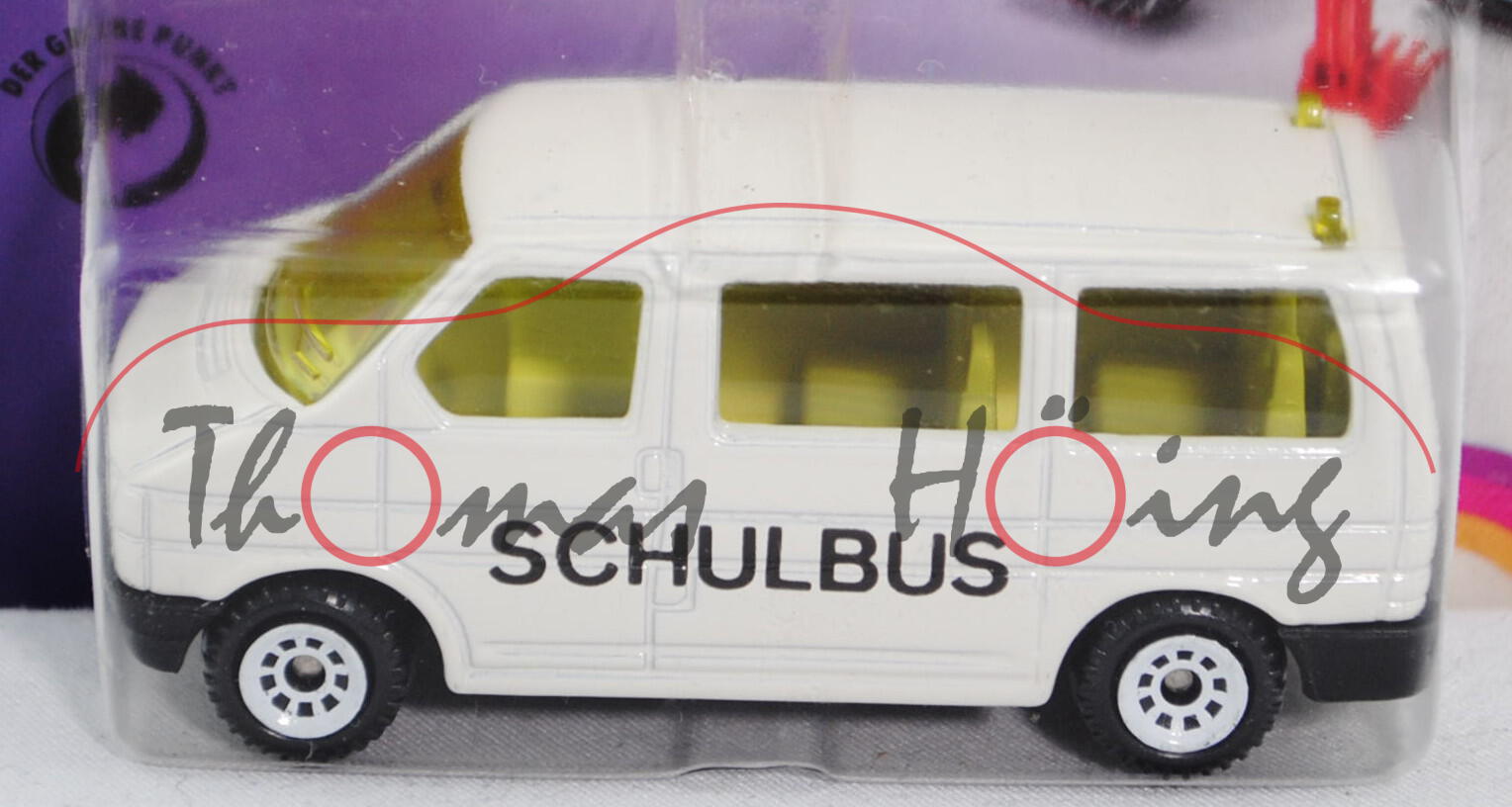 00000 VW T4 Caravelle (Modell 1990-1995) Schulbus, reinweiß, innen lichtgrau, Lenkrad integriert, SC