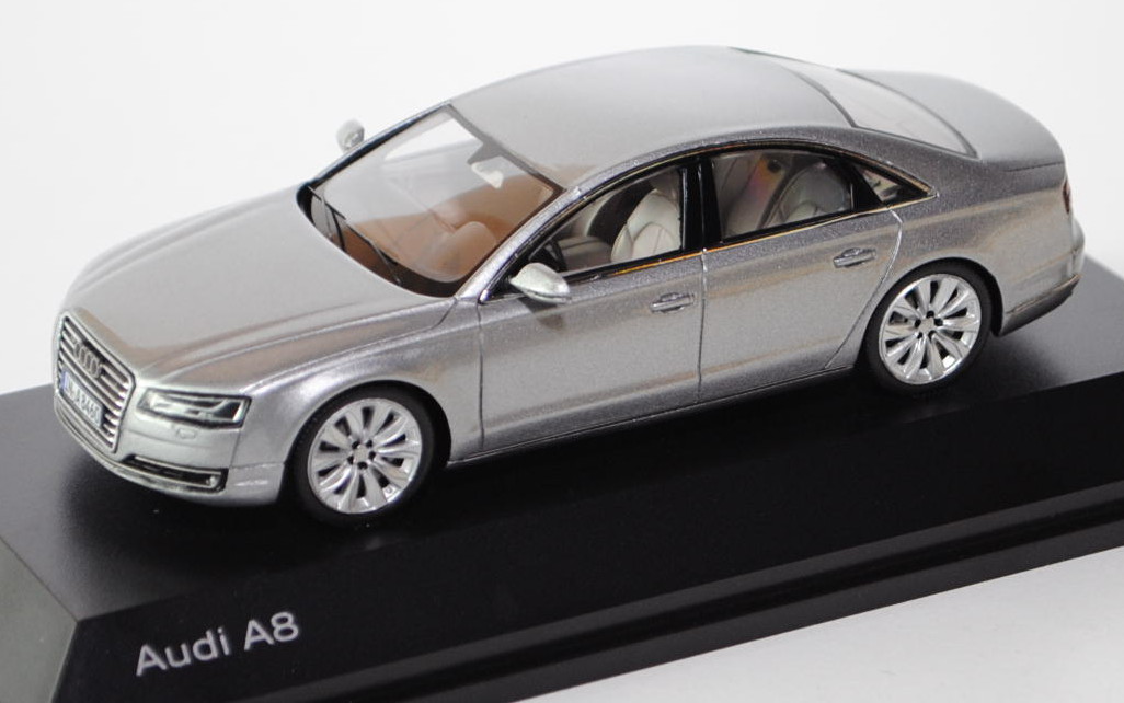 Audi A8 (D4, Typ 4H, Facelift, Mod. 2013-2017, florettsilber, Minimax / Spark, 1:43, Werbeschachtel
