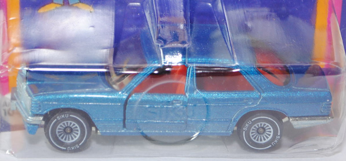 00002 Mercedes 500 SE (Baureihe W 126), Modell 1979-1981, dunkel-blaumetallic, innen rotorange, Lenk