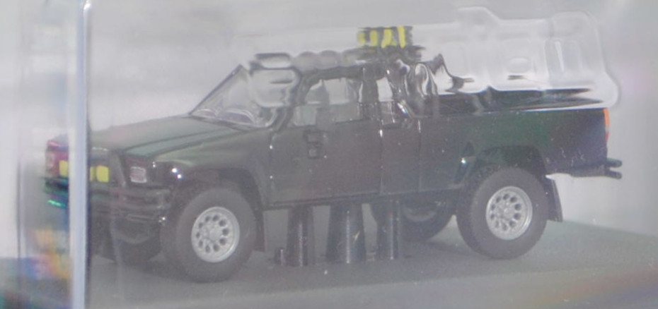 Toyota Hilux SR5 Xtracab Sport Pickup (4. Generation, N60 Typ RN65, Fahrzeug aus Back to the Future, Modell 1984-1985), schwarz, majorette, 1:64, PC-Box im Blister (Collection)