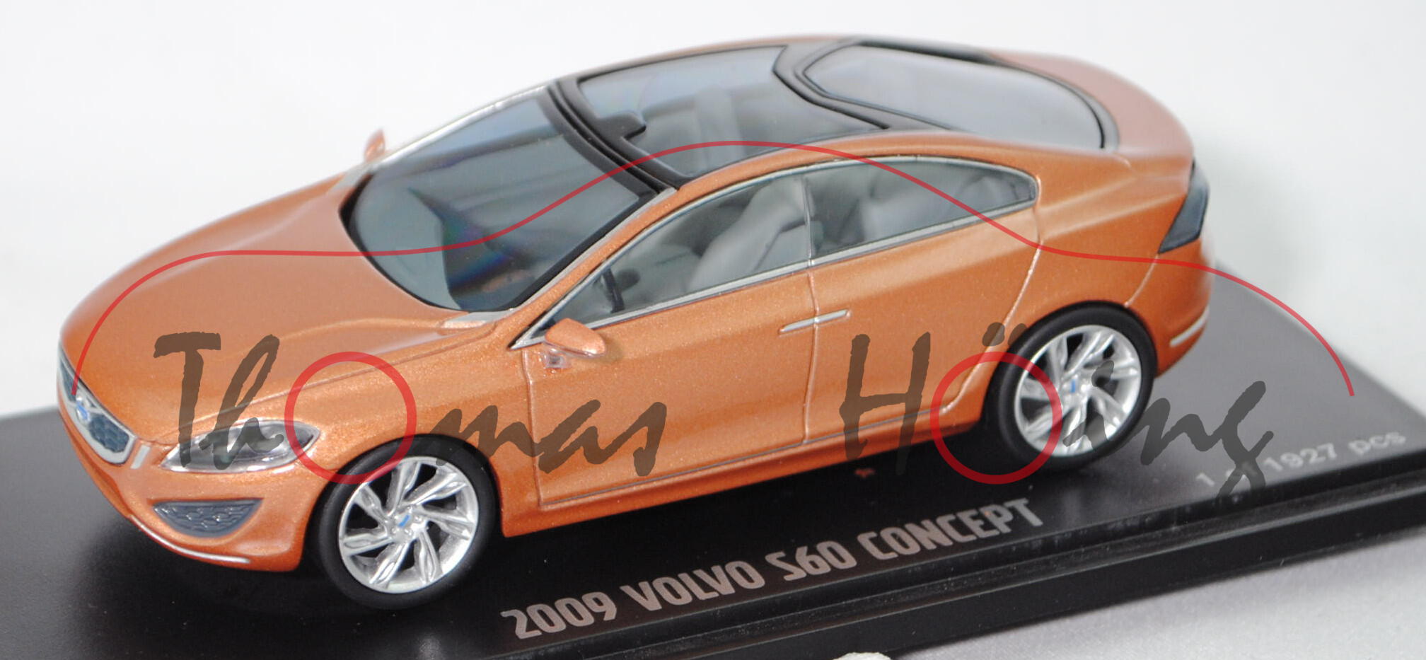 Volvo S60 Concept (Studie zur 2. Gen., Typ Y20, Mod. 09), warm liquid copper, MOTORART, 1:43, PC-Box