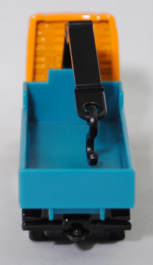 00000 Volvo FH16 750 Globetrotter-XL 8x4 (Modell 2013-2020) Abrollkipper mit Ladekran und Abrollcontainer, melonengelb/schwarz/wasserblau, C36, SIKU SUPER, 1:87, P29f