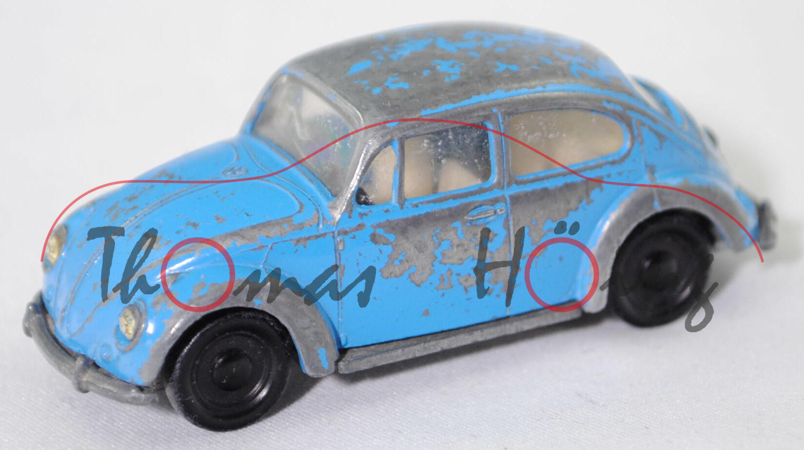 00013a VW 1200 Export-Limousine (Käfer) (1. Generation, Typ 11 Modell 113 Modell 1964-1965), lichtblau, R1, SIKU, 1:61, sc (Windschutzscheibe und Heckscheibe mit Riss)