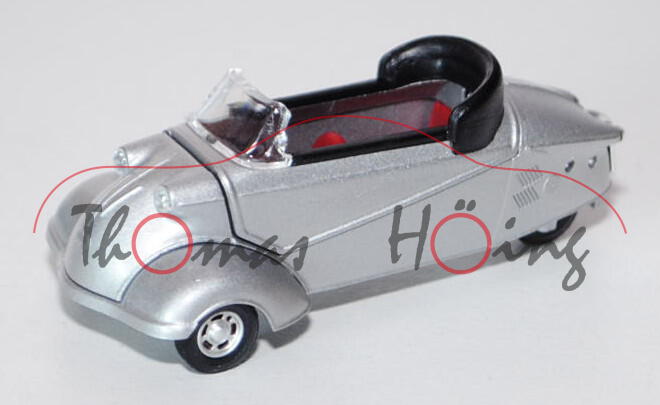 Messerschmitt Kabinenroller KR201 (offener Roadster), Modell 1957-1964, silber, Dach der Fahrerkabin