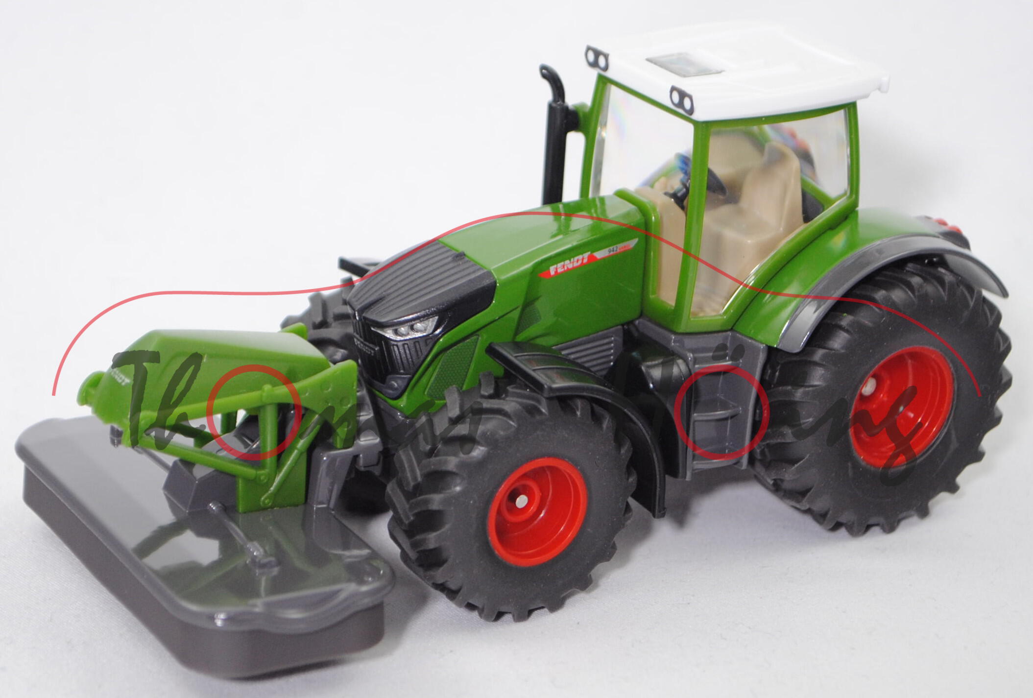 00000 Fendt 942 Vario (Modell 2019-) mit Frontmähwerk, grün, SIKU FARMER 1:50, L17mpK