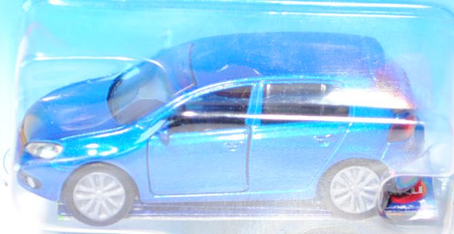 00000 VW Golf VI 2.0 TDI (Typ 1K), Modell 2008-2012, verkehrsblaumetallic, innen schwarz, Lenkrad sc