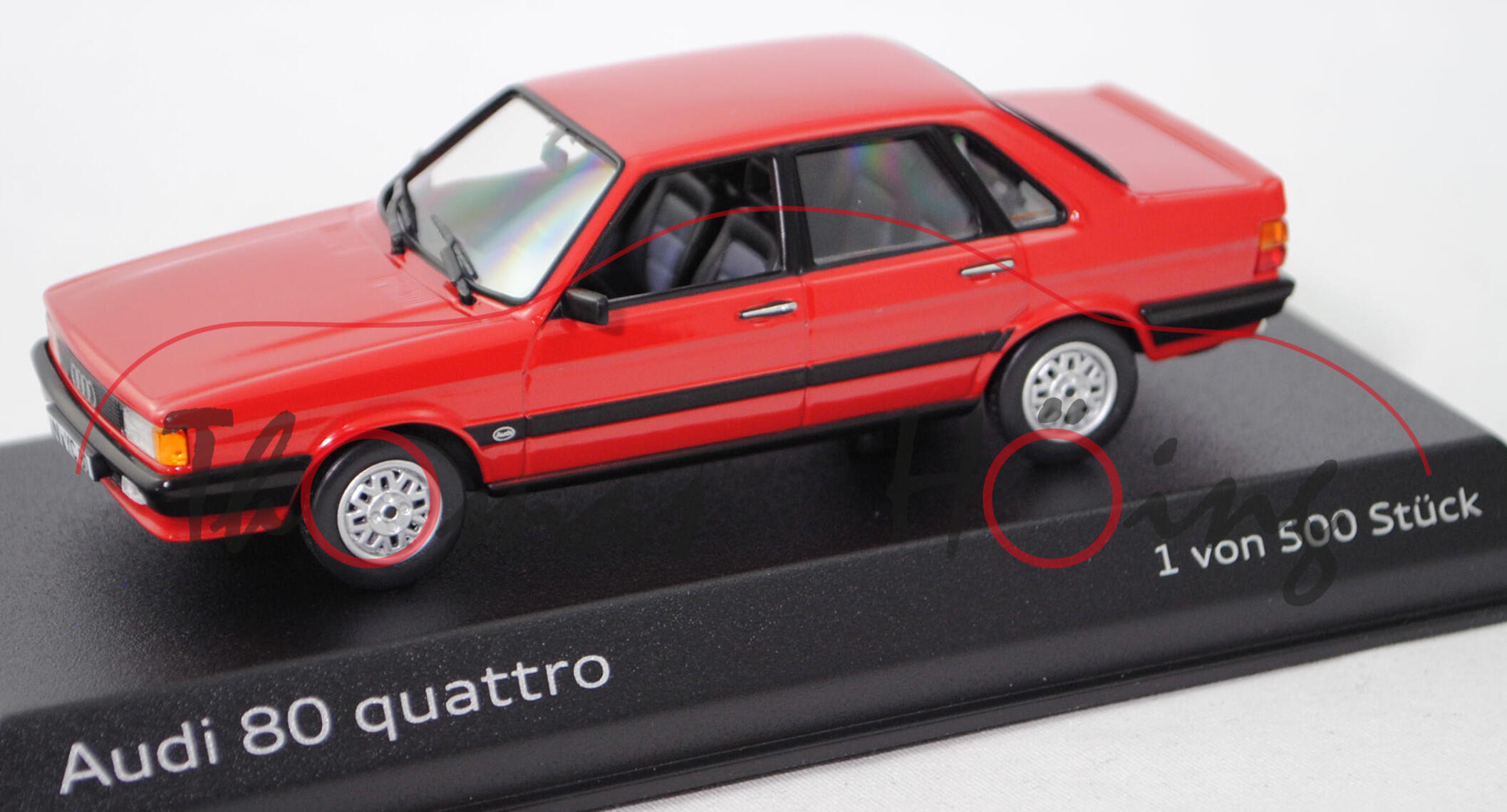 Audi 80 GTE quattro (2. Gen., B2 facelift, Typ 85, Mod. 1984-1986), tornadorot, Norev, 1:43, PC-Box