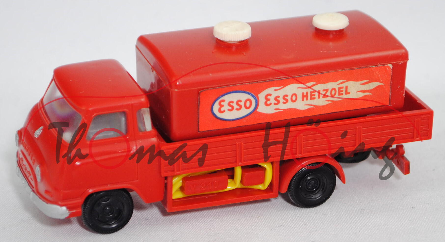 00000 HANOMAG Markant DIESEL 3t Pritschenwagen mit Aufsetztank (Modell 1960-1962), rot, Siku, 1:60