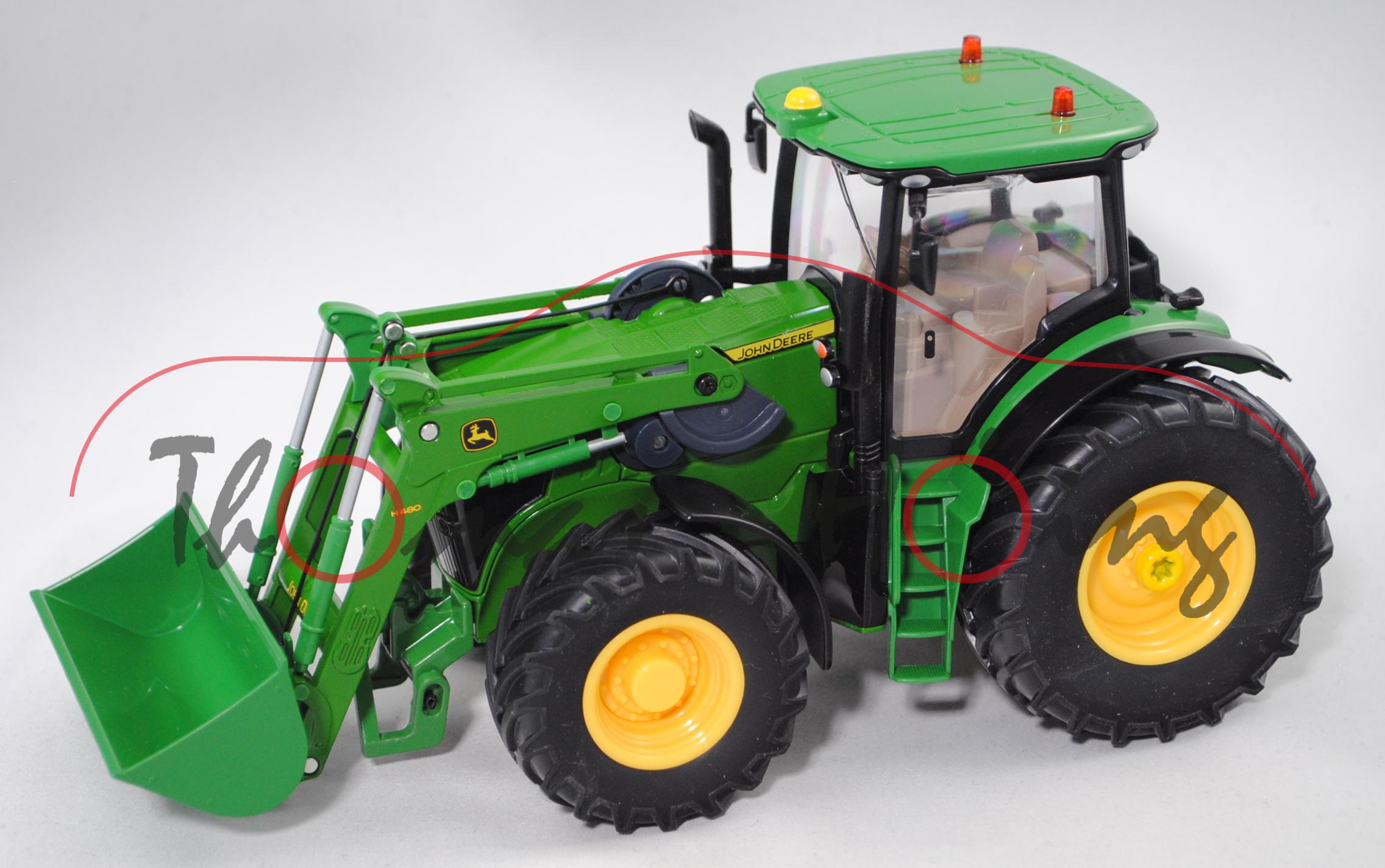 00000 John Deere 7310R mit Frontlader und Bluetooth App-Steuerung, smaragdgrün/gelb, 1:32, L18