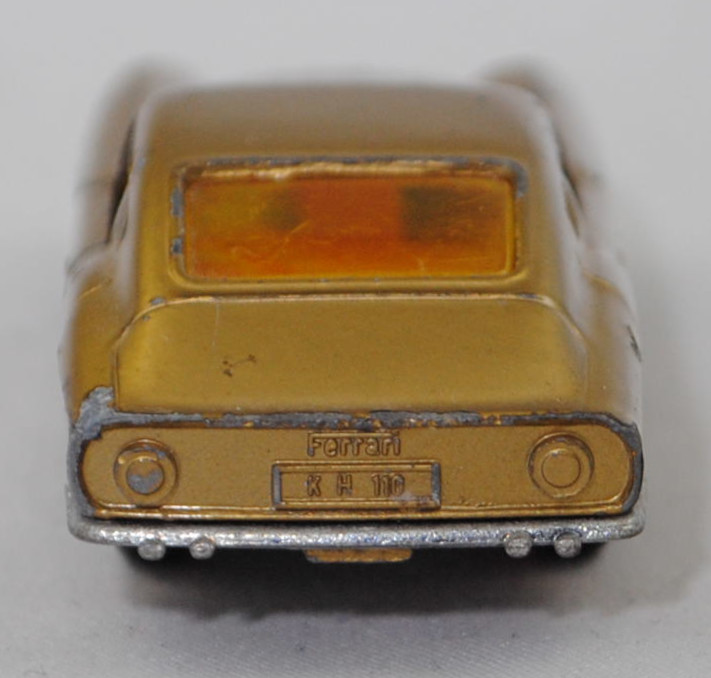 00000 Ferrari Berlinetta 275 GTB (Tipo 563, 2. Serie, Long Nose / Lange Nase, Modell 1965-1966), goldmetallic, transparente Frontscheinwerfer, Bpr. V 269, Germ, R9, SIKU SUPER, 1:56, vsc