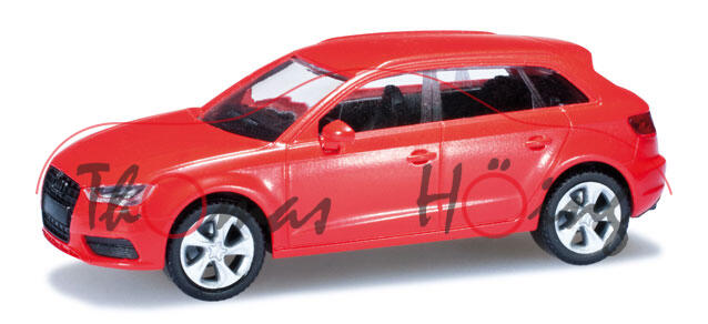 Audi A3 Sportback (Typ 8VA), Modell 2013-, brillantrot, Herpa, 1:87, mb