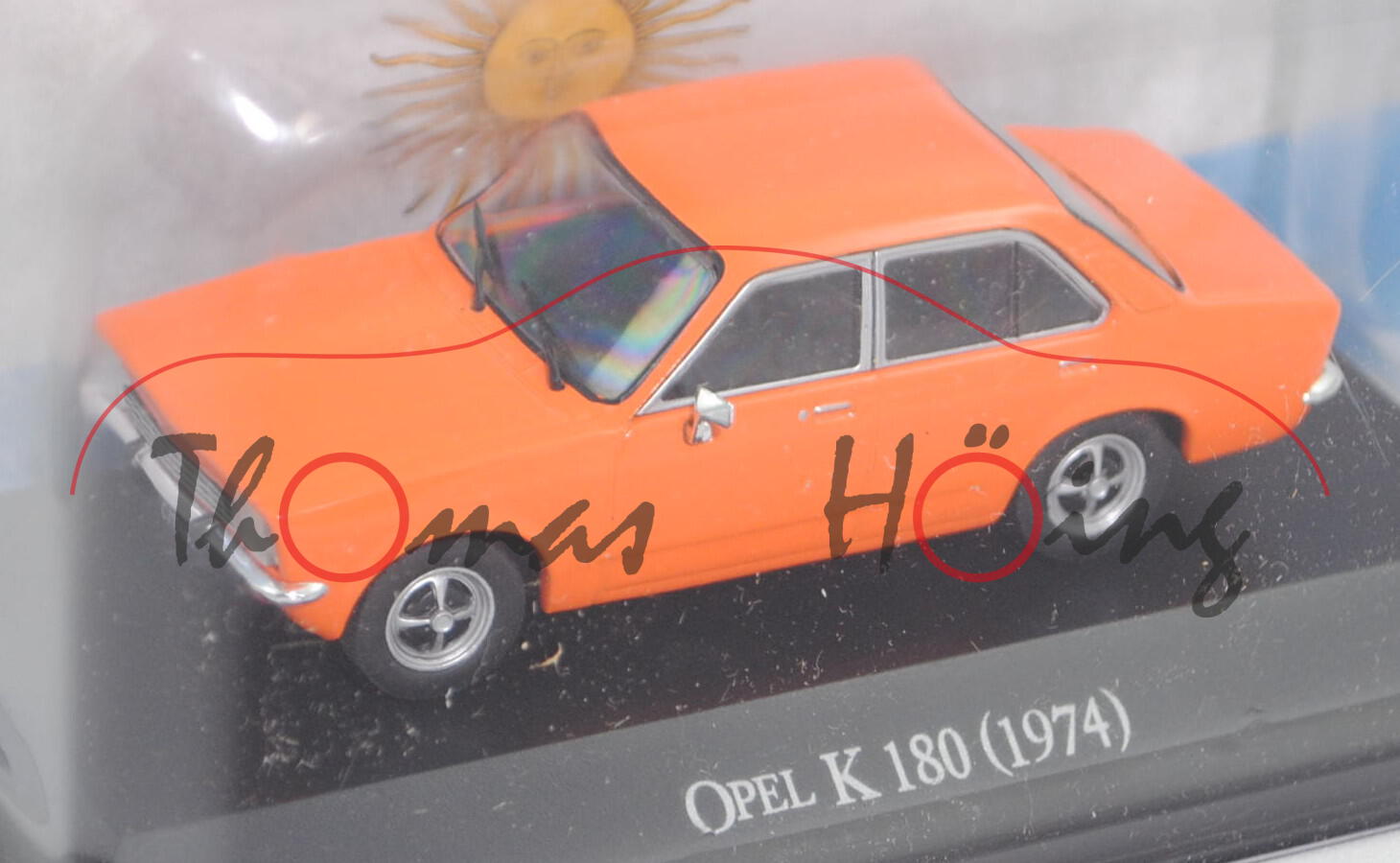 Opel K 180 (Modell 1974-1978) vgl. Opel Kadett C, hellrotorange, EDITION ATLAS, 1:43, Hauben-Blister