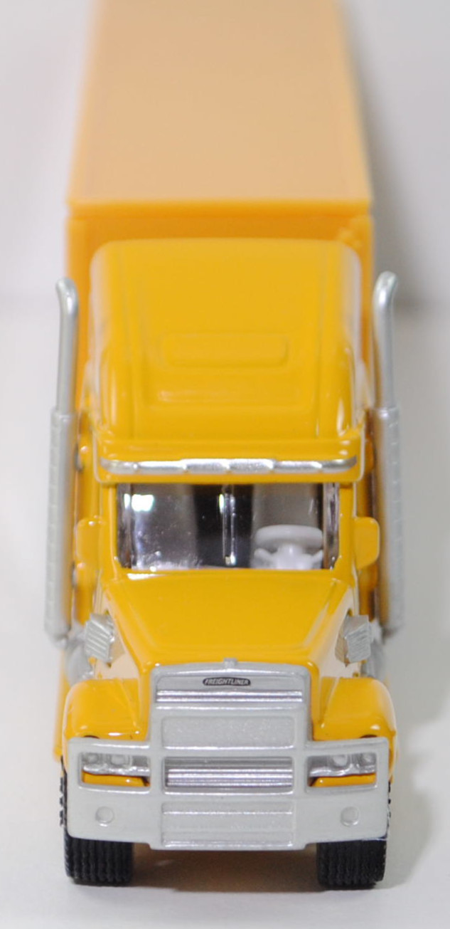 00005 FREIGHTLINER® CORONADO® CC132 6x4 (Modell 2001-2010) DHL Road Train, gelb, Deutsche Post DHL / Group, Druck FREIGHTLINER auf dem Kühlergrill, SIKU SUPER 1:87, L17mpK