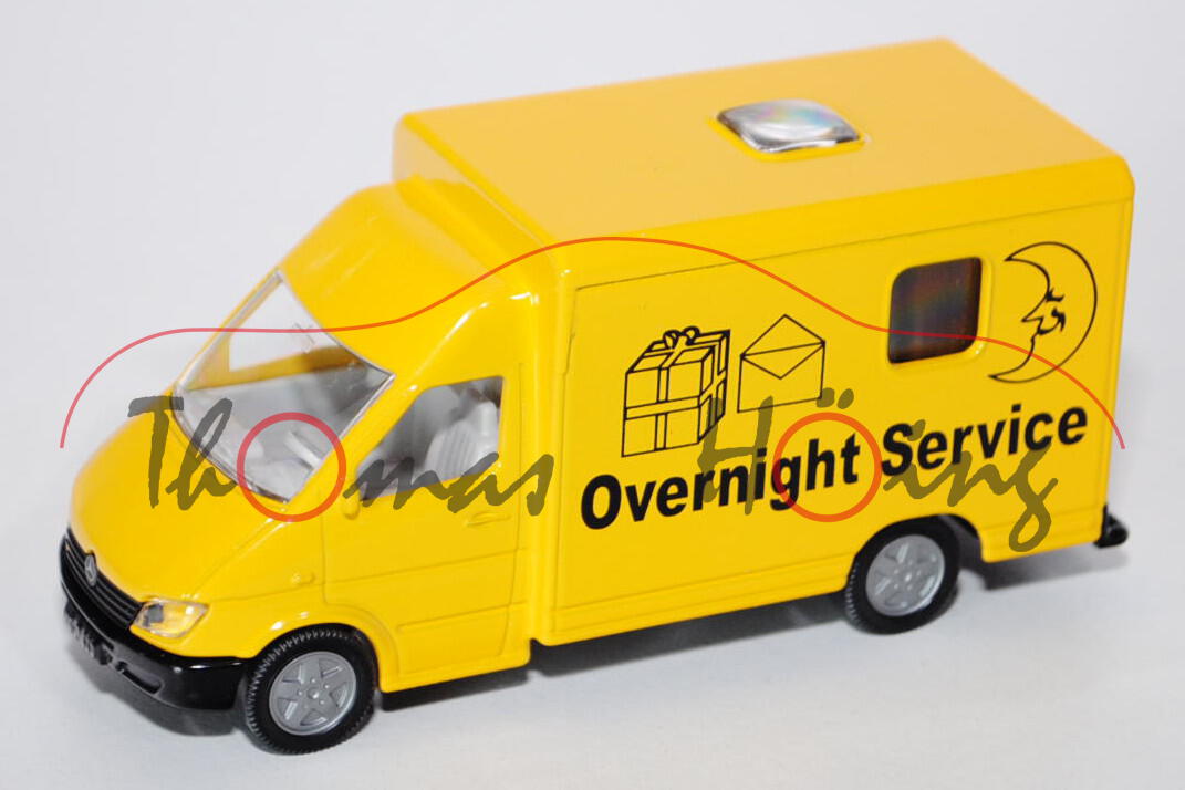 00600 GB Mercedes-Benz Sprinter (Mod. 00-02) Paketdienst, gelb, Overnight Service, SIKU, 1:55, L15