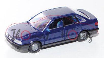 Audi 80 (B3, Typ 89), Modell 1986-1991, saphirblau, Rietze, 1:87, mb