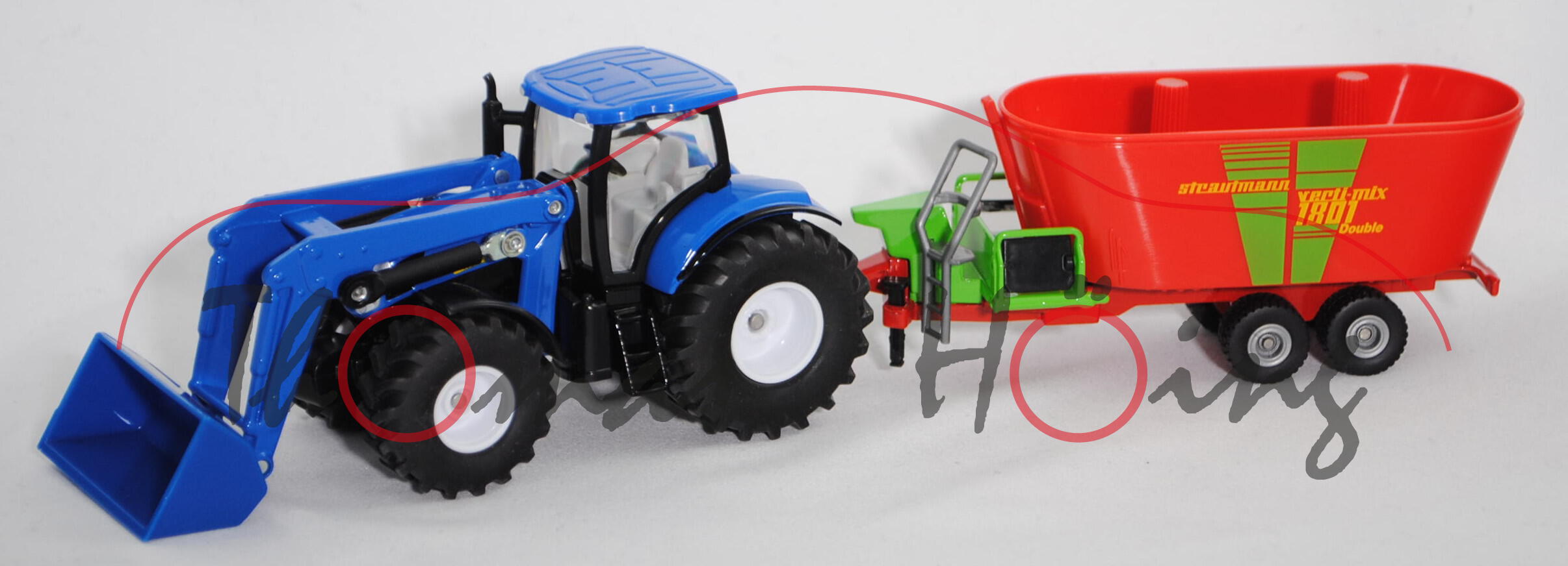 New Holland T7070 (Modell 2009-2011) Traktor mit Frontlader u. Strautmann Verti-Mix Futtermischwagen