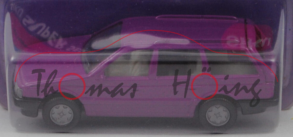 00008 VW Passat Variant CL (B3, 35i, Typ 315, Modell 1988-1990), signalviolett, B6, SIKU, 1:55, P25