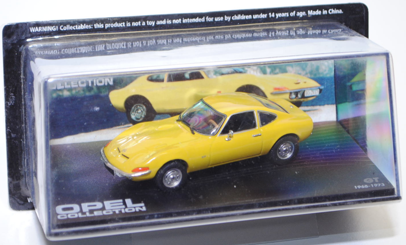 Opel GT 1900, Modell 1968-1973, zitronengelb, EAGLEMOSS INTERNATIONAL LTD, 1:43, mb