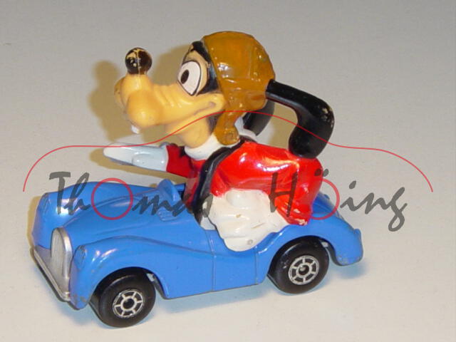 Goofy\'s Sports Car, dunkel-himmelblau, Matchbox Disney Series, Modell minimal bespielt