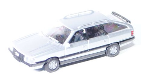 Audi 200 Avant Turbo quattro (C3, Typ 44), Modell 1983-1991, silbermetallic, Rietze, 1:87, mb