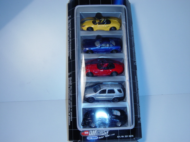 Audi TT Coupe, Mj. 98, schwarz, Dickie, 1:60, Set mit Porsche Boxster+Mercedes SLK+BMW Z8+Mercedes M