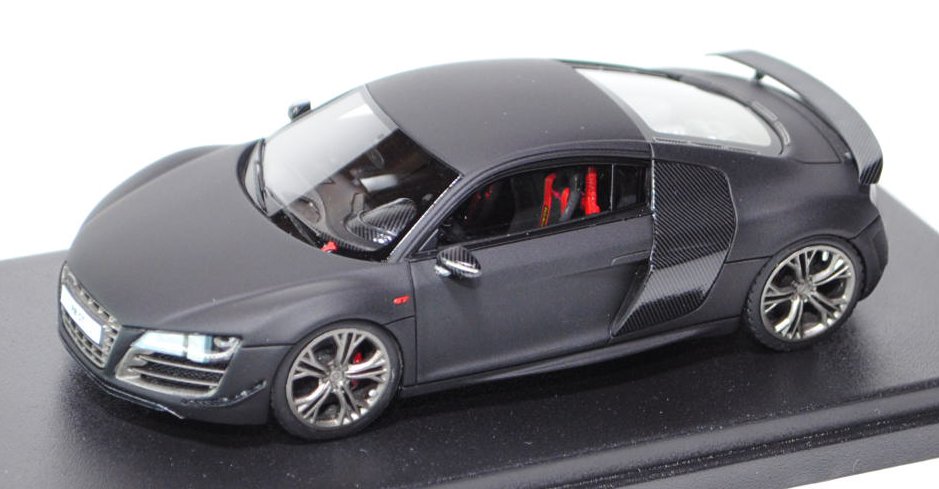 Audi R8 GT, Mj. 2011, mattschwarz, Looksmart Models (Handarbeitsmodell), 1:43, PC-Box, limitierte Au