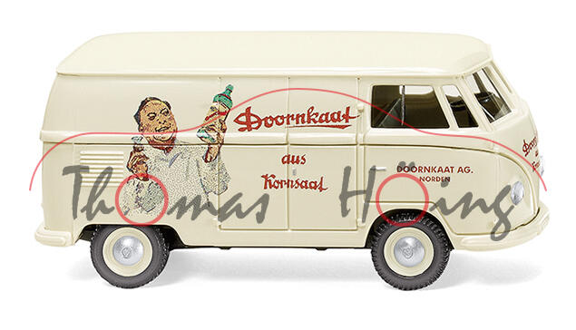 VW Transporter T1 1200 Kastenwagen (Typ 2 T1, Mod. 54-58), perlweiß, Doornkaat, Wiking, 1:87, mb