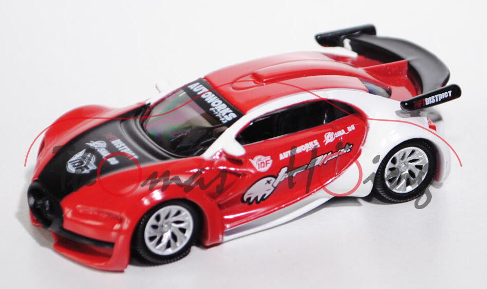 Citroen Survolt Concept Car, orientrot/mattschwarz/reinweiß, time attack / AUTOWORKS, 1:50, Norev ST