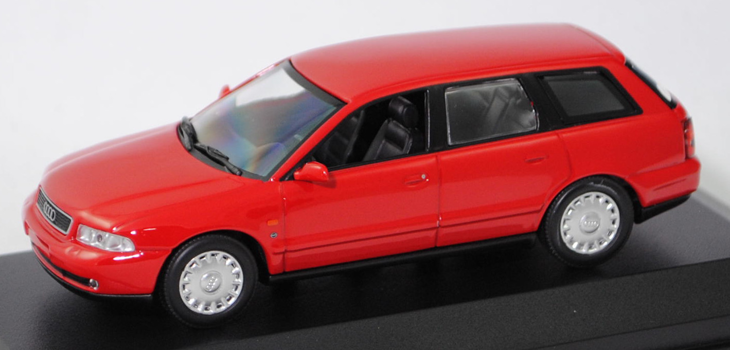Audi A4 Avant 1.8 (Baureihe B5, Typ 8D5, Vorfacelift, Mod. 1996-1998), laserrot, Maxichamps, 1:43, PC-Box