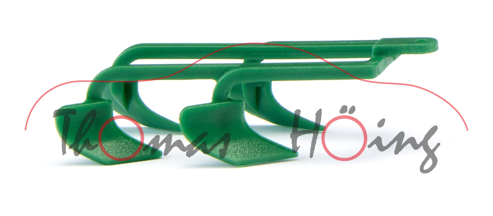NORMAG-ZORGE 4-Schar-Pflug (Hersteller: NZ = NORMAG-ZORGE G.m.b.H. Zorge/Südharz, Modell 1953-1984), Grundrahmen und Pflugscharen grün, Wiking, 1:87, mb