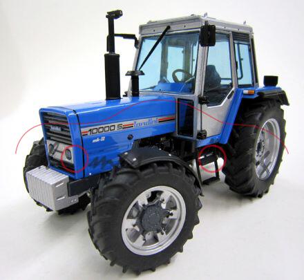 Landini 10.000, Ausführung 1986-1990, Landini-blau/Landini-grau, weise-toys, 1:32, mb