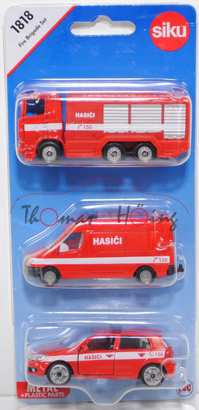 06100 CZ Fire Brigade Set mit Scania R380 + Mercedes-Benz Sprinter II+VW Golf VI, HASICI C 150, P29e