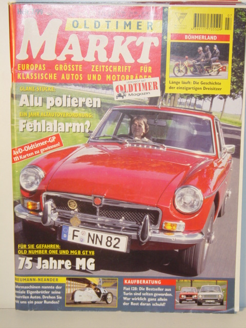 MARKT EUROPAS GRÖSSTE OLDTIMER-ZEITSCHRIFT, Heft 7, Juli 1999