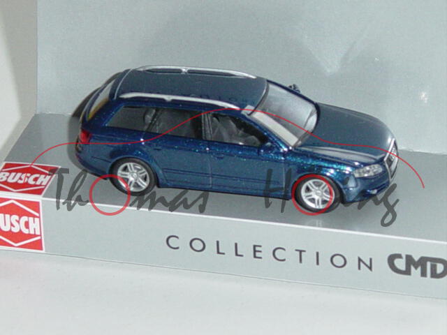 Audi A4 Avant, Mj. 2004, saphirblaumetallic, CMD Collection, Busch, 1:87, mb