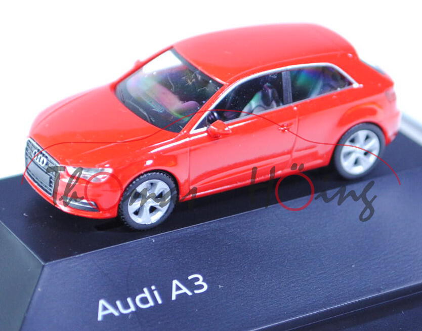 Audi A3 2-türig (Typ 8V), Modell 2012-, misanorot, Herpa, 1:87, Werbeschachtel