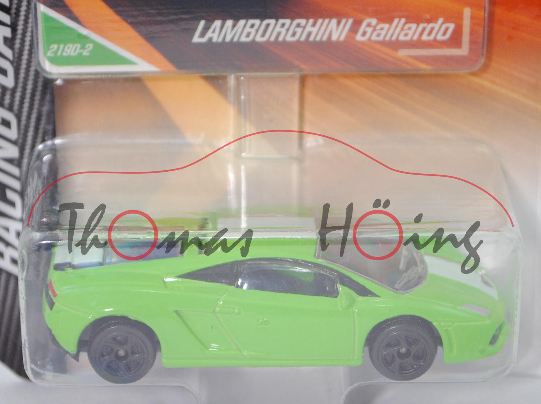 Lamborghini Gallardo LP 560-4 (Mod. 08-12) (Nr. 219 D), grün/weiß, Nr. 219D-2, majorette, ca. 1:61