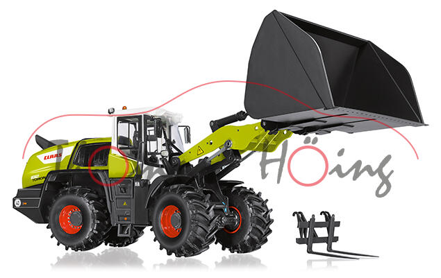 CLAAS Radlader TORION 1812 mit Leichtgutschaufel und Palettengabel (Modell 2017-), Wiking, 1:32, mb