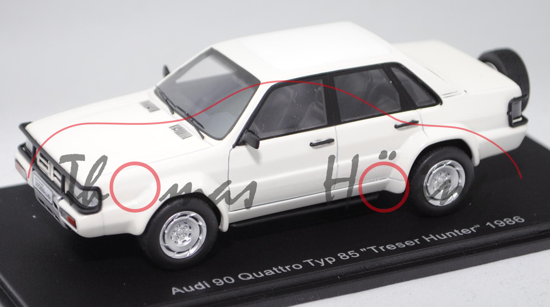 TreserAudi Hunter Typ 85 (Basis: Audi 90 quattro, B2 facelift, Typ 85, Modell 1984-1986), weiß, 1:43