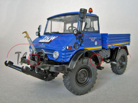 Unimog 406 (U84) Ganzstahl-Fahrerhaus Technisches Hilfswerk (1971 - 1989), königsblau/schwarz, Techn