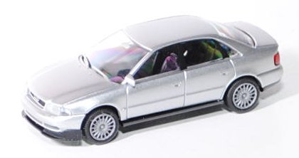 Audi A4 STW (Typ B5), Modell 1994-2000, silber, mit Frontspoiler, mit Speichenräder, Rietze, 1:87, m