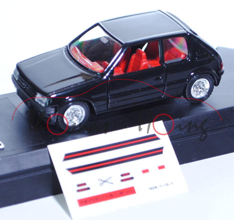 Peugeot 205 GTI 1.6, Modell 1984-1992, schwarz, solido, 1:43, PC-Box