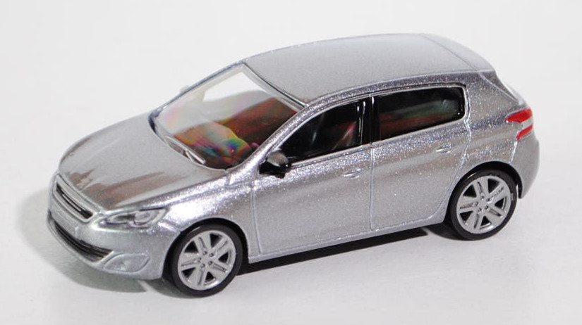 Peugeot 308 (2. Generation, fünftürige Schräghecklimousine), Modell 2013-, graualuminiummetallic, ca