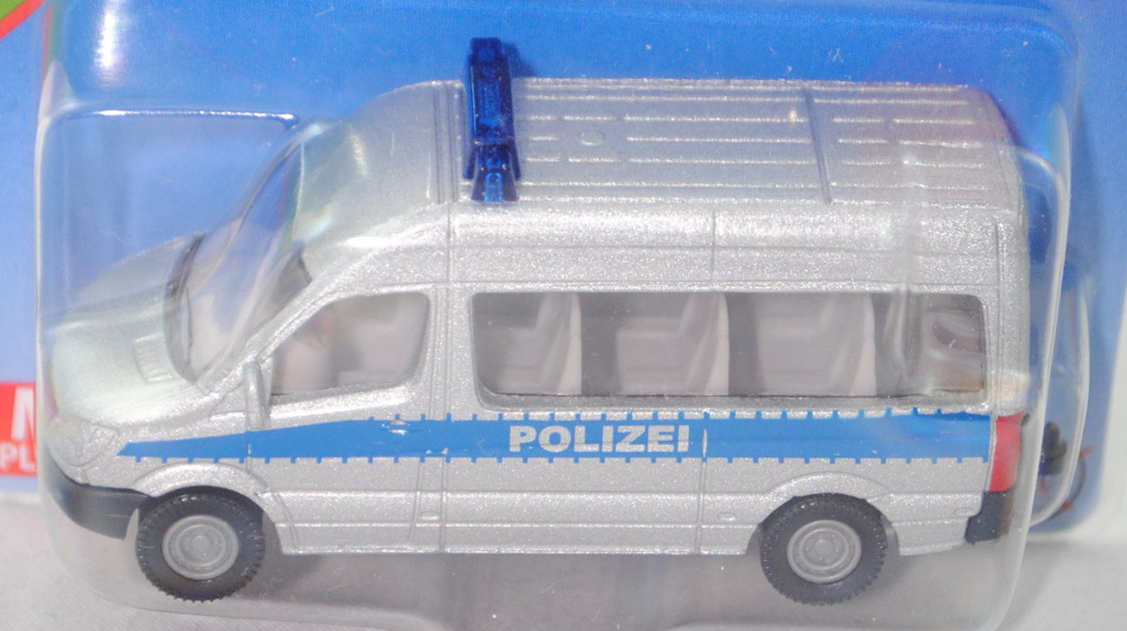 00009 MB Sprinter II (W 906, Mod. 2006-2013) Polizeibus, silber, POLIZEI, hohe Blaulichtleiste, P29e