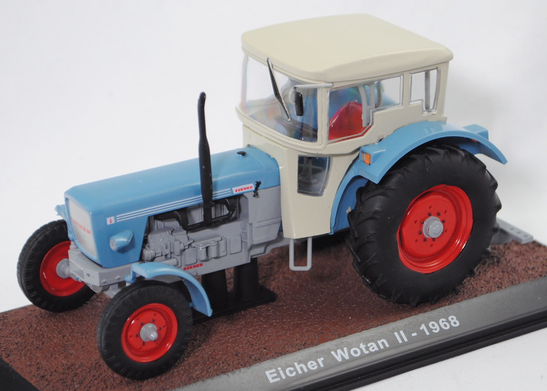 Eicher 3013 Woitan II (Modell 68-71, Bj. 1968) mit Edscha-Kabine, blau/grau, EDITION ATLAS, 1:32, mb