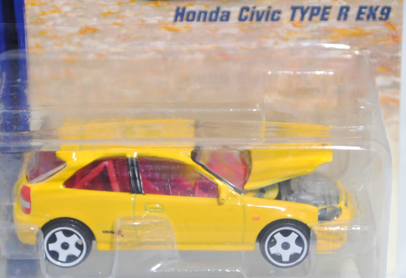 Honda Civic Type R (Baureihe EK9, Facelift 1998, Modell 1998-2000), verkehrsgelb, majorette, 1:57, Blister