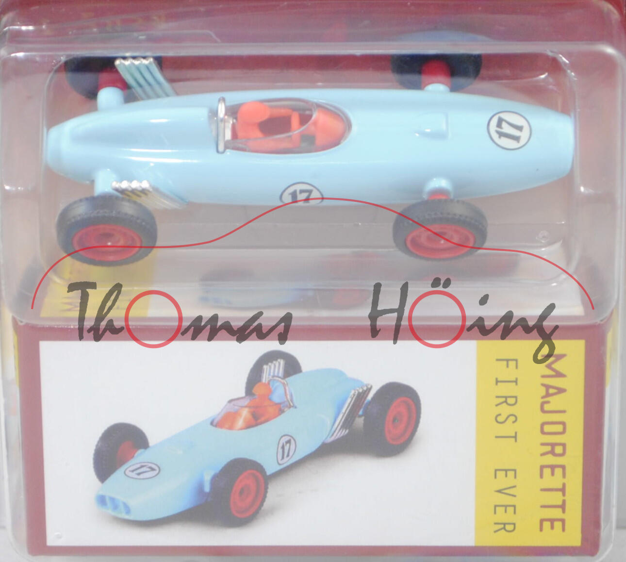 BRM P57 Formel 1 Rennwagen (Mod. 62) (First Ever), blass-lichtblau, Nr. 17, majorette, 1:50, Blister