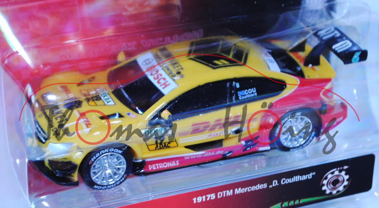 DTM AMG Mercedes C-Coupé 2012 (Typ C204), gelb/rot, Team: DHL Paket / stern Mercedes AMG (Mücke Moto