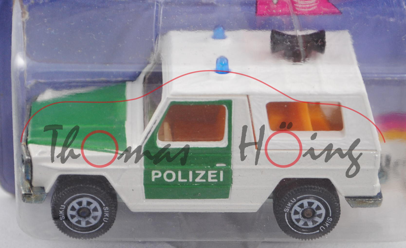 Mercedes-Benz 280 GE (Typ W 460, Modell 1980-1990) Polizei-Geländewagen, reinweiß/minzgrün, innen da