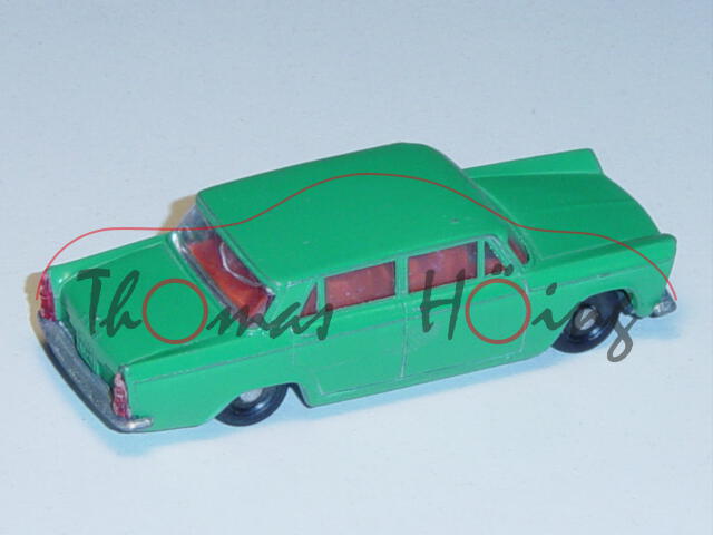 Fiat 1800, verkehrsgrün, innen rotorange, Lenkrad weiß, HL Glas, Hohlniete, Bpr. V 201, gesilberte R