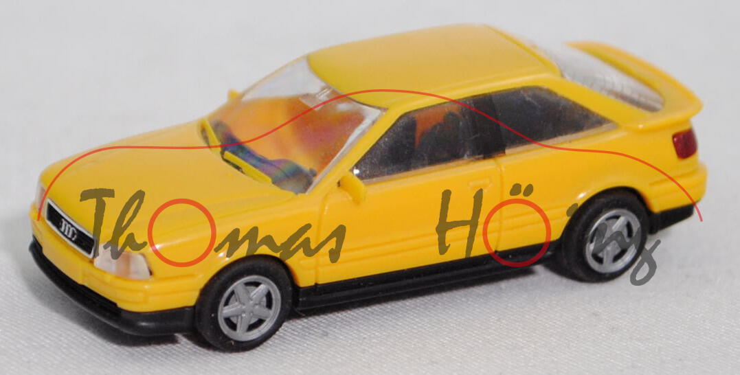 Audi Coupé S2 (2. Gen., B3 Facelift, Typ 89 8B, Modell 1990-1995), kadmiumgelb, Rietze, 1:87, mb